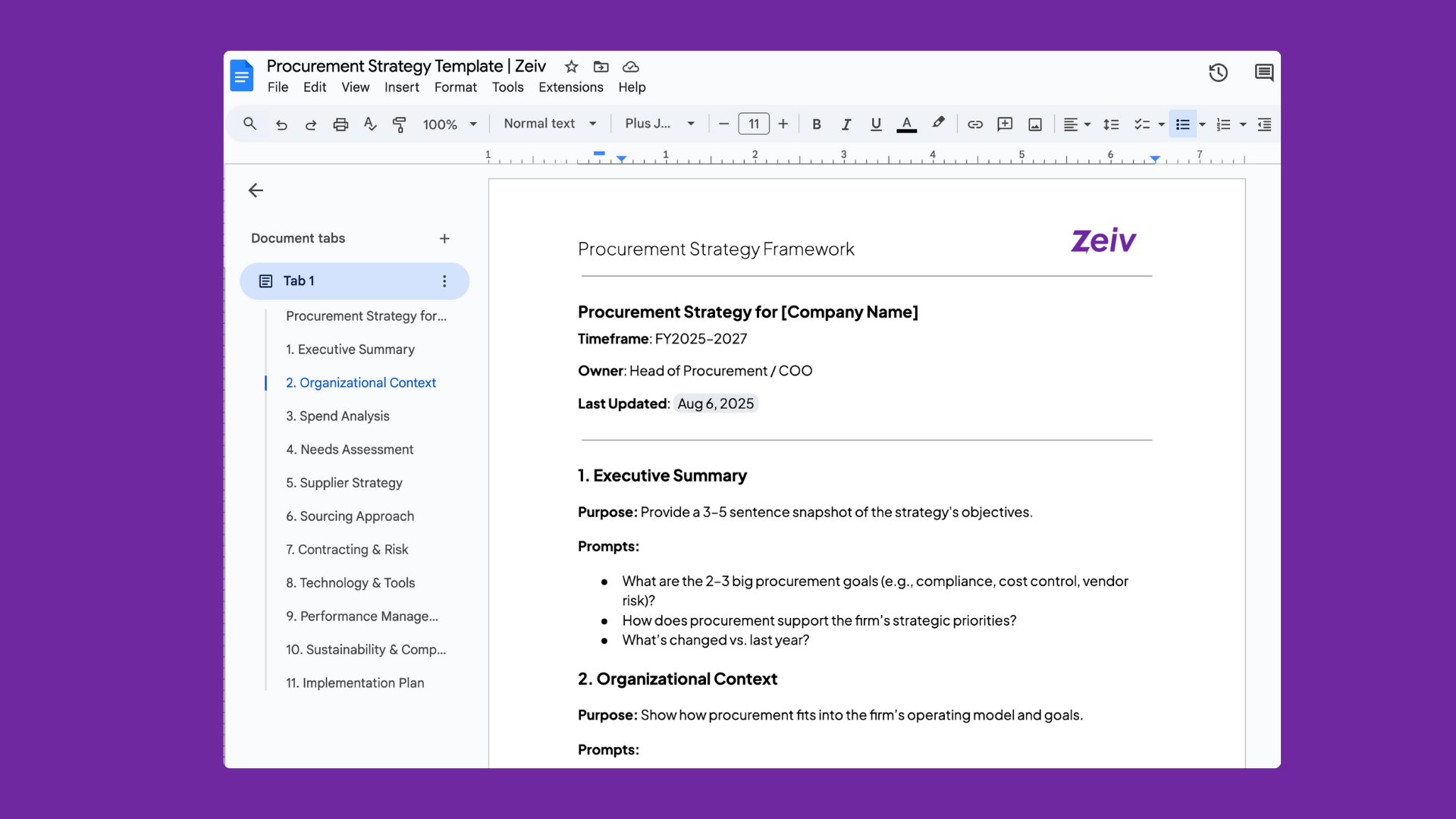 Free Procurement Templates
